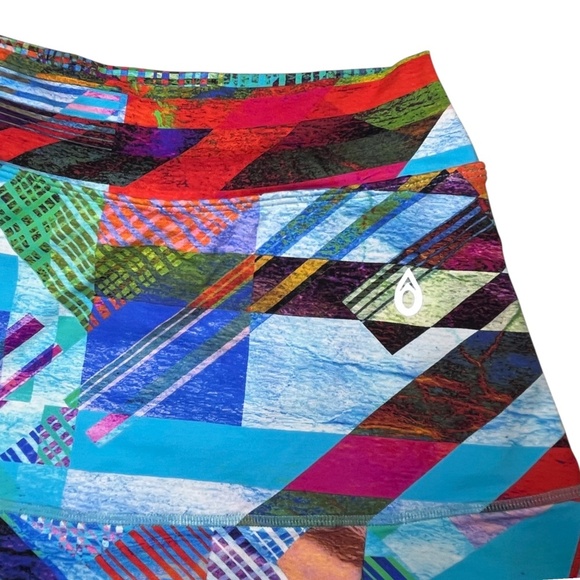 DONA JO DonaJo Jojo Skirt Skort Multicolored Abstract Print Size 1 Small 14.5" - Picture 4 of 7